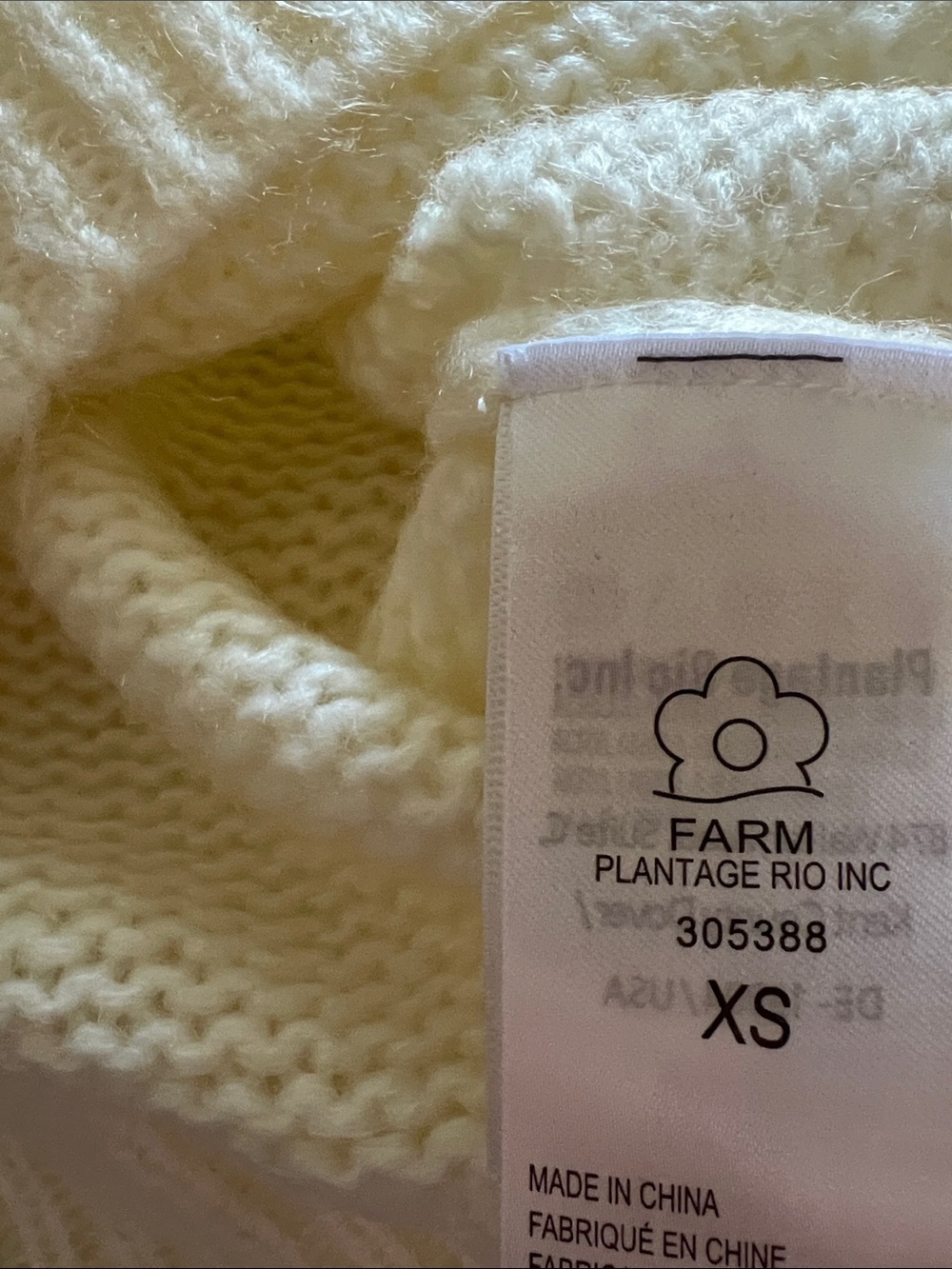 NWOT Farm Rio Floral Applique Lantern-Sleeve Sweater XS - Picture 5 of 11